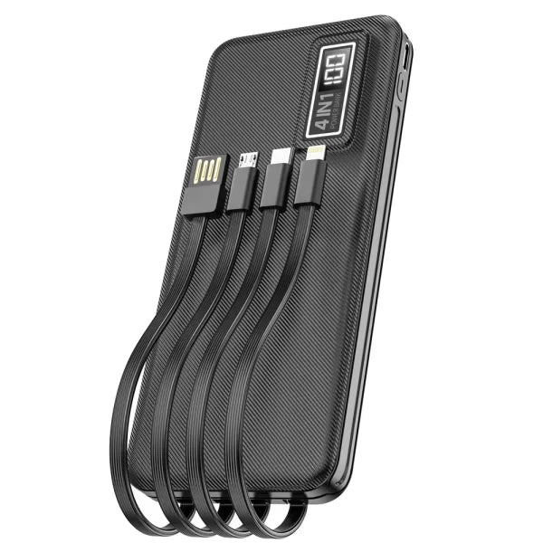 ASPOR A300 POWER BANK ORIGINAL 10000MAH LI-POLYMER BATTERY 4 IN1 POWER BANK BLACK GADGETZY