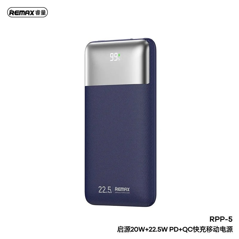REMAX-Kiyuan-Fast-Charging- Power-Bank-10000mAh-RPP-5-Blue- GADGETZY