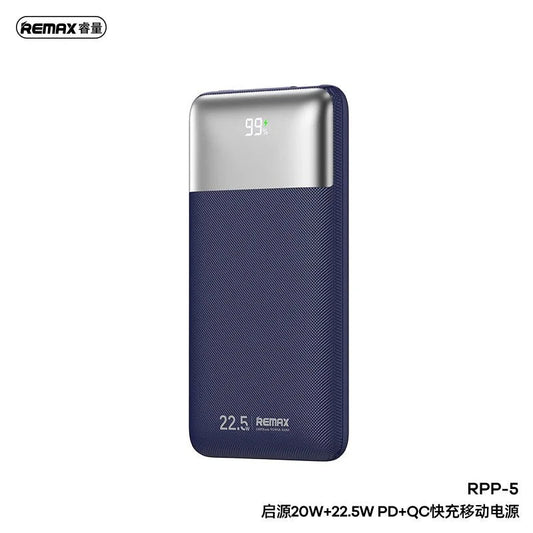 REMAX-Kiyuan-Fast-Charging- Power-Bank-10000mAh-RPP-5-Blue- GADGETZY