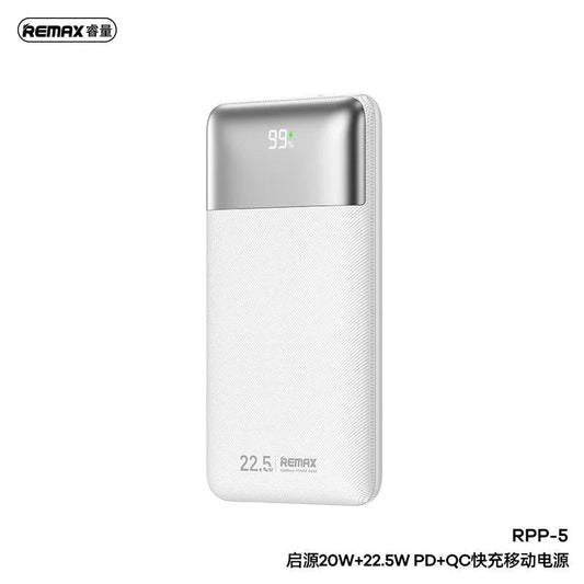 REMAX-Kiyuan-Fast-Charging- Power-Bank-10000mAh-RPP-5-White- GADGETZY