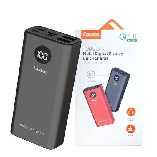 FAXITE-M10PRO-10000mah-DIGITAL-DISPLAY-QUICK- CHARGE-POWER-BANK-GADGETZY