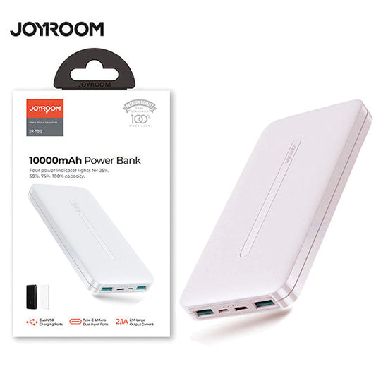 JOYROOM JR-T012 Power Bank 10000mAh White GADGETZY