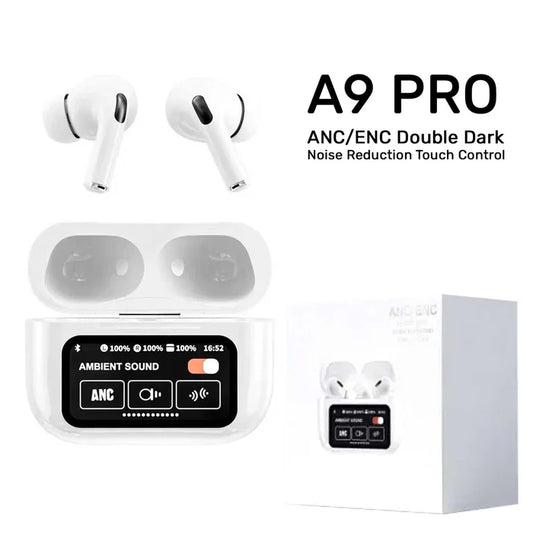 White-New-A9-Pro-Apple-Airpods-Earbuds-GADGETZY