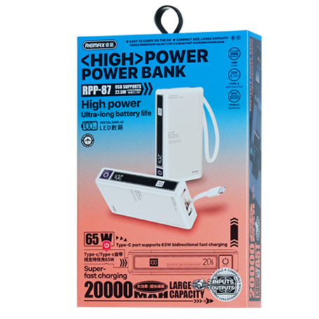 REMAX-RPP-87-WINGLE-SERIES- FAST-CHARGING-POWER-BANK- 20000-MAH-Beige-GADGETZY