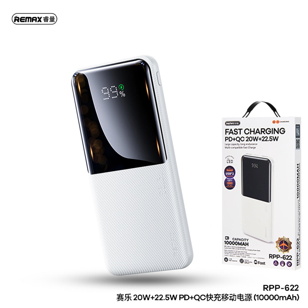 Remax-rpp-622-fast-charge-power-bank-10000mah -White-GADGETZY