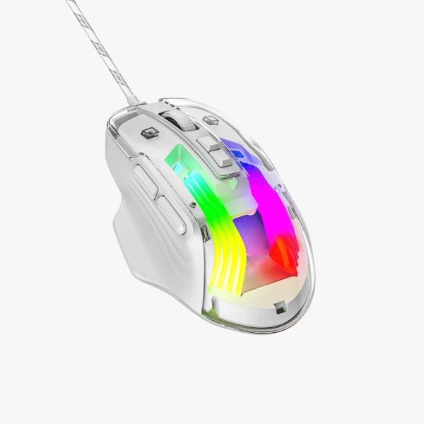XTRIKE-ME-GM-319-WIRED- GAMING-MOUSE-7200-DPI-WHITE- GADGETZY