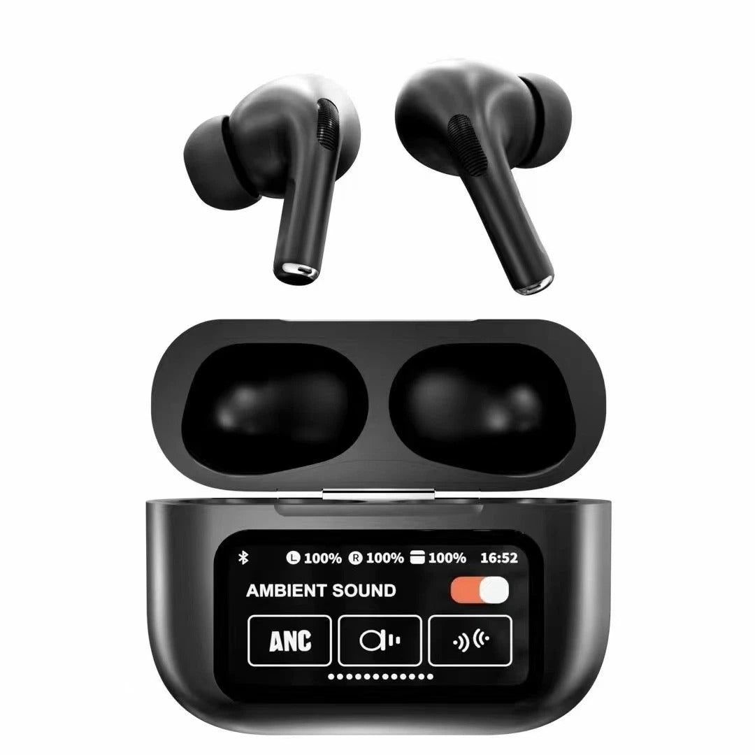 Black-New-A9-Pro-Apple-Airpods-Earbuds-GADGETZY