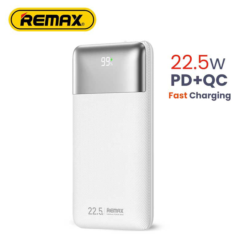 REMAX-Kiyuan-Fast-Charging- Power-Bank-10000mAh-RPP-5-White- GADGETZY