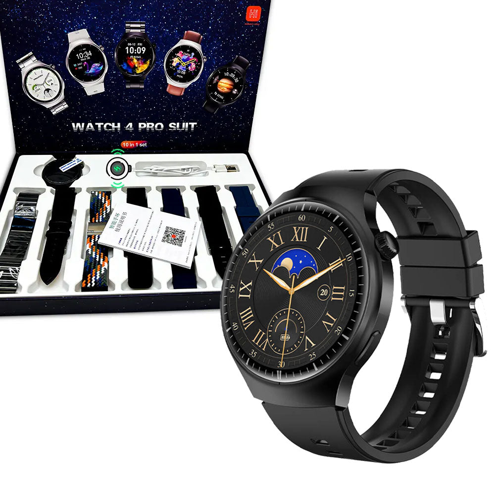 Watch 4 Pro Suit Smartwatch WITH 7 STRAPS High Definition Color Screen Healthy Monitoring Custom Dial WITH HIWATCHPRO APP GADGETZY
